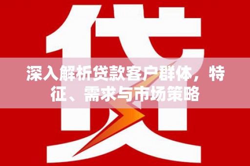 贵南深入解析贷款客户群体，特征、需求与市场策略
