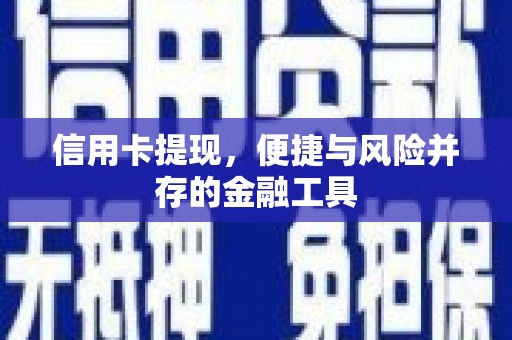 贵南信用卡提现，便捷与风险并存的金融工具