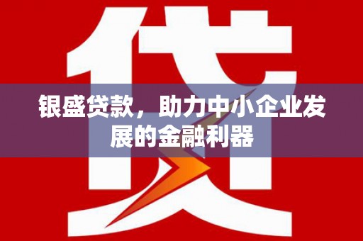 贵南银盛贷款，助力中小企业发展的金融利器