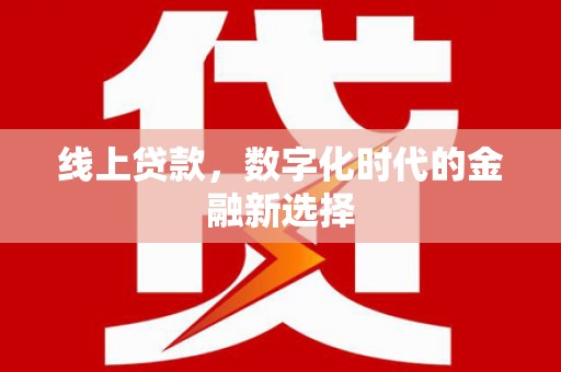 贵南线上贷款，数字化时代的金融新选择
