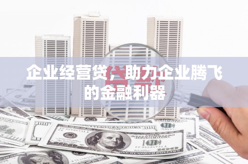 贵南企业经营贷，助力企业腾飞的金融利器