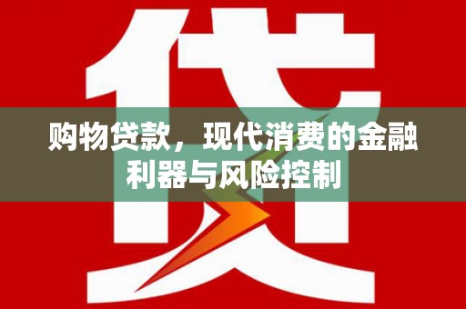 贵南购物贷款，现代消费的金融利器与风险控制