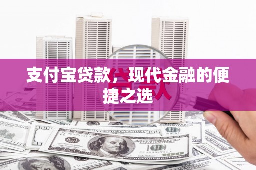 贵南支付宝贷款，现代金融的便捷之选