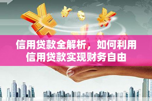 贵南信用贷款全解析，如何利用信用贷款实现财务自由